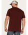 Moonshine Spirit Men's Sombrero Skull Short Sleeve Graphic T-Shirt, Burgundy, hi-res