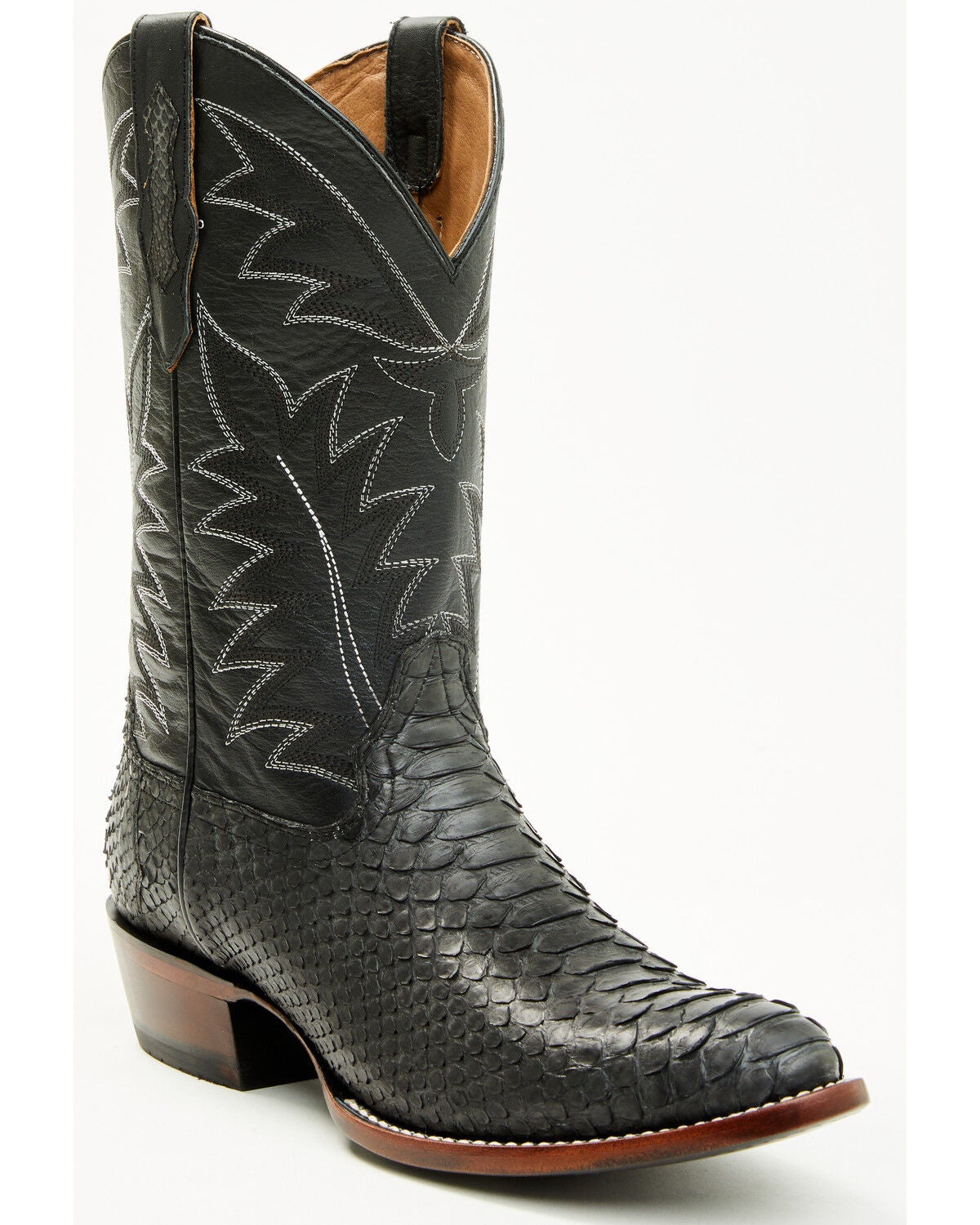 Cody James Men's Exotic Python Western Boots - Round Toe, Grey, hi-res