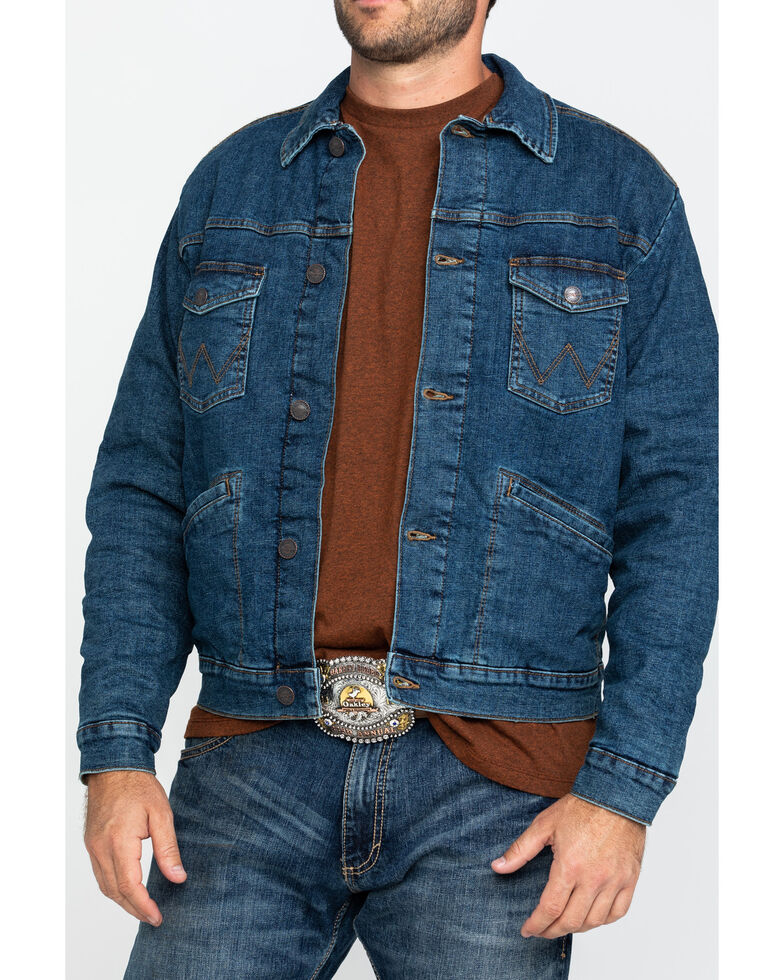 Wrangler Retro Men  s  Dark Vintage Sherpa Lined Denim  