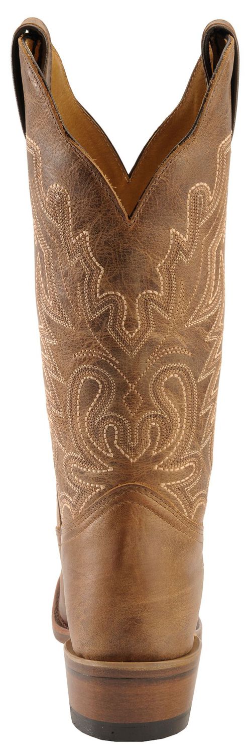Image #7 - Boulet Women's Rancher Western Boots - Narrow Square Toe, Rustic Brn, hi-res
