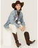 Unpublished Denim Women's Light Wash Davie Denim Trucker Jacket, Blue, hi-res