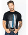 Image #2 - Brothers & Arms Men's Thin Blue Line Short Sleeve Graphic T-Shirt, Black, hi-res
