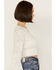 Image #2 - Shyanne Women's Smocked Waist Long Sleeve Crop Top, White, hi-res
