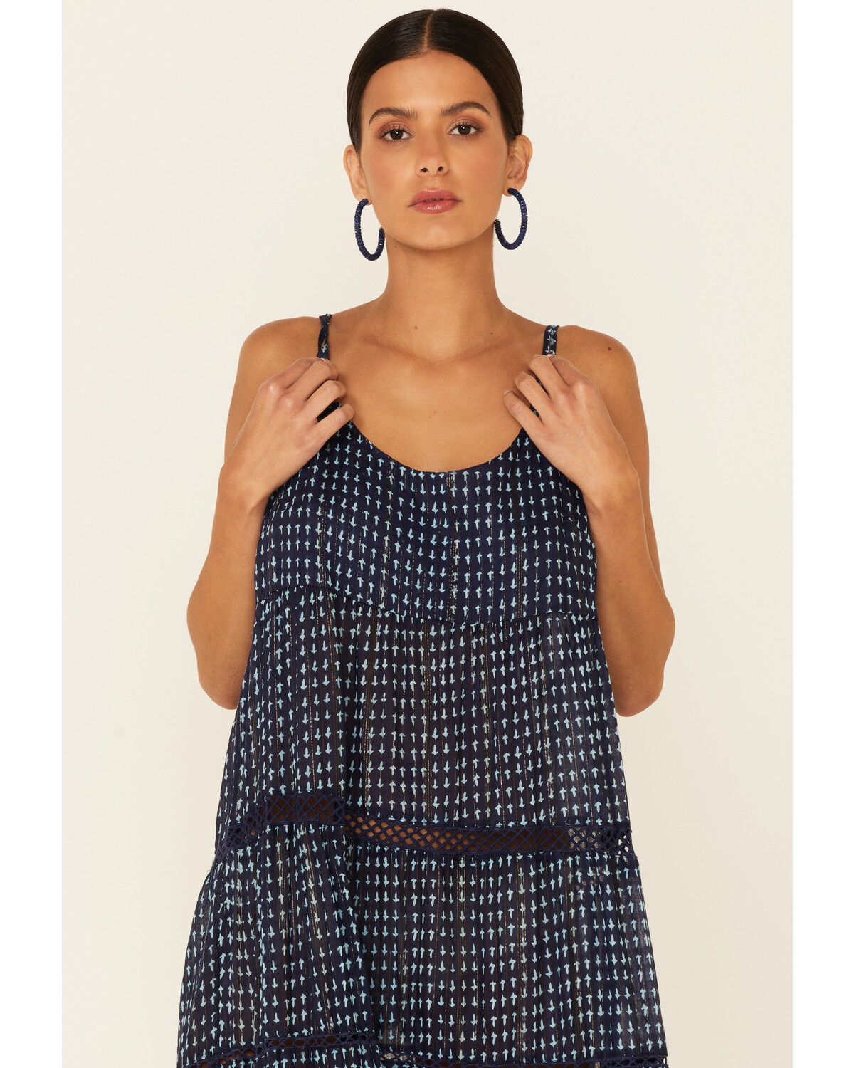 Image #2 - Free People Women's Midnight Dance Print Sleeveless Maxi Dress, Navy, hi-res