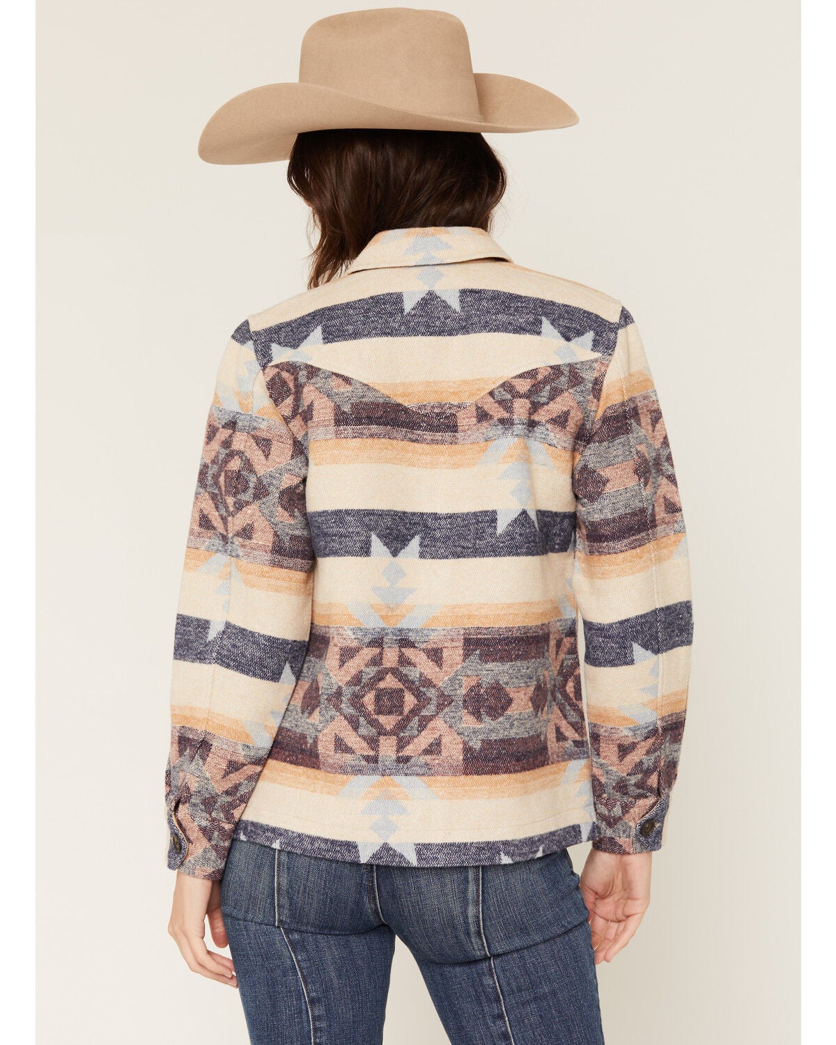 Image #4 - Idyllwind Women's Byron Southwestern Button-Down Shacket, Light Blue, hi-res