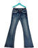 Image #2 - Grace in LA Girls' Medium Wash Thunderbird Pocket Bootcut Stretch Denim Jeans , Medium Wash, hi-res