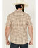 Image #4 - Cody James Men's Adios Plaid Print Short Sleeve Button-Down Western shirt, Tan, hi-res