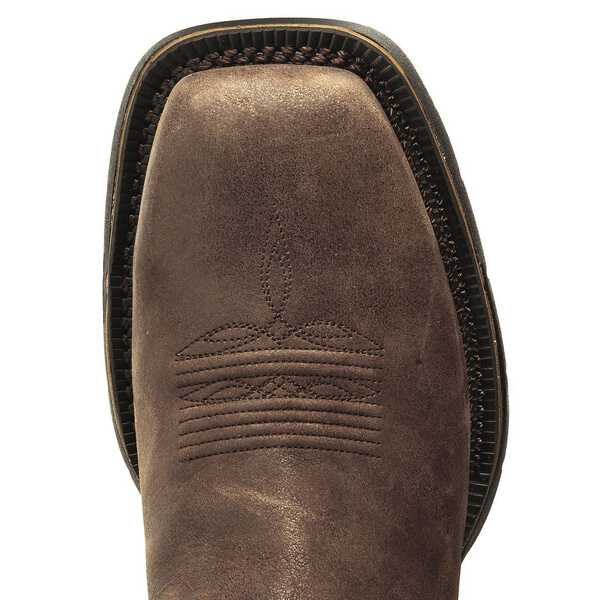 Rocky Men's Long Range Waterproof Pull On Work Boots - Steel Toe, Coffee, hi-res