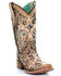 Image #1 - Corral Women's Inlay Western Boots - Square Toe, Ivory, hi-res