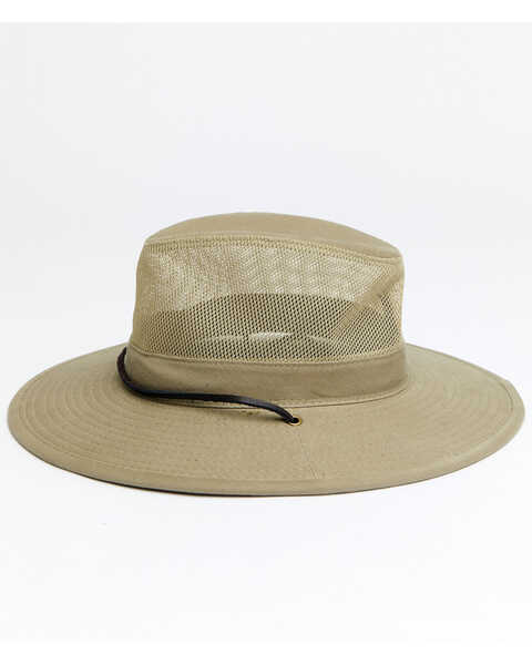 Image #2 - Hawx Men's Sidewall Safari Mesh Sun Work Hat , Tan, hi-res