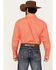 Image #4 - George Strait by Wrangler Men's Geo Print Long Sleeve Button-Down Stretch Western Shirt, Red, hi-res