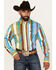 Image #1 - Wrangler Men's Vintage Brushpopper Striped Long Sleeve Snap Western Shirt, Multi, hi-res