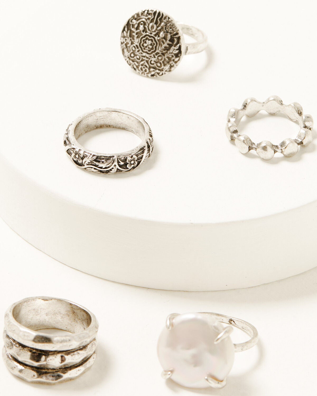 Shyanne Women's Gemma Ring Set - 5 Piece, Silver, hi-res