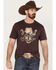 Image #1 - Cody James Men's Skull Scene Short Sleeve Graphic T-Shirt, Rust Copper, hi-res