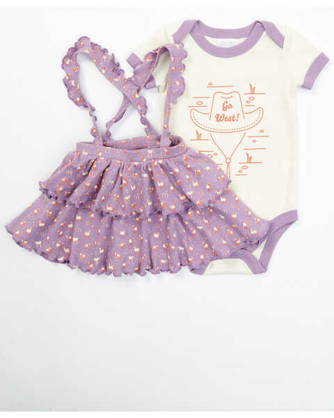 Image #1 - Shyanne Infant Girls' Printed Skirtall Set - 2 Piece, Purple, hi-res