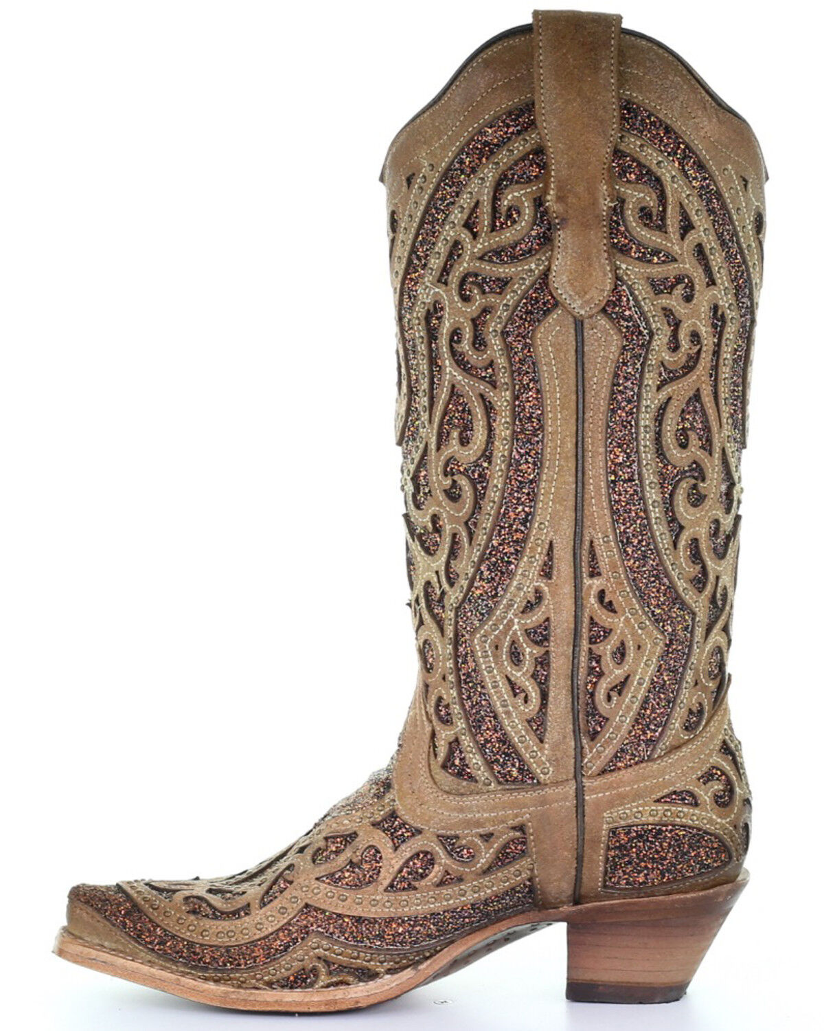 gold glitter cowboy boots