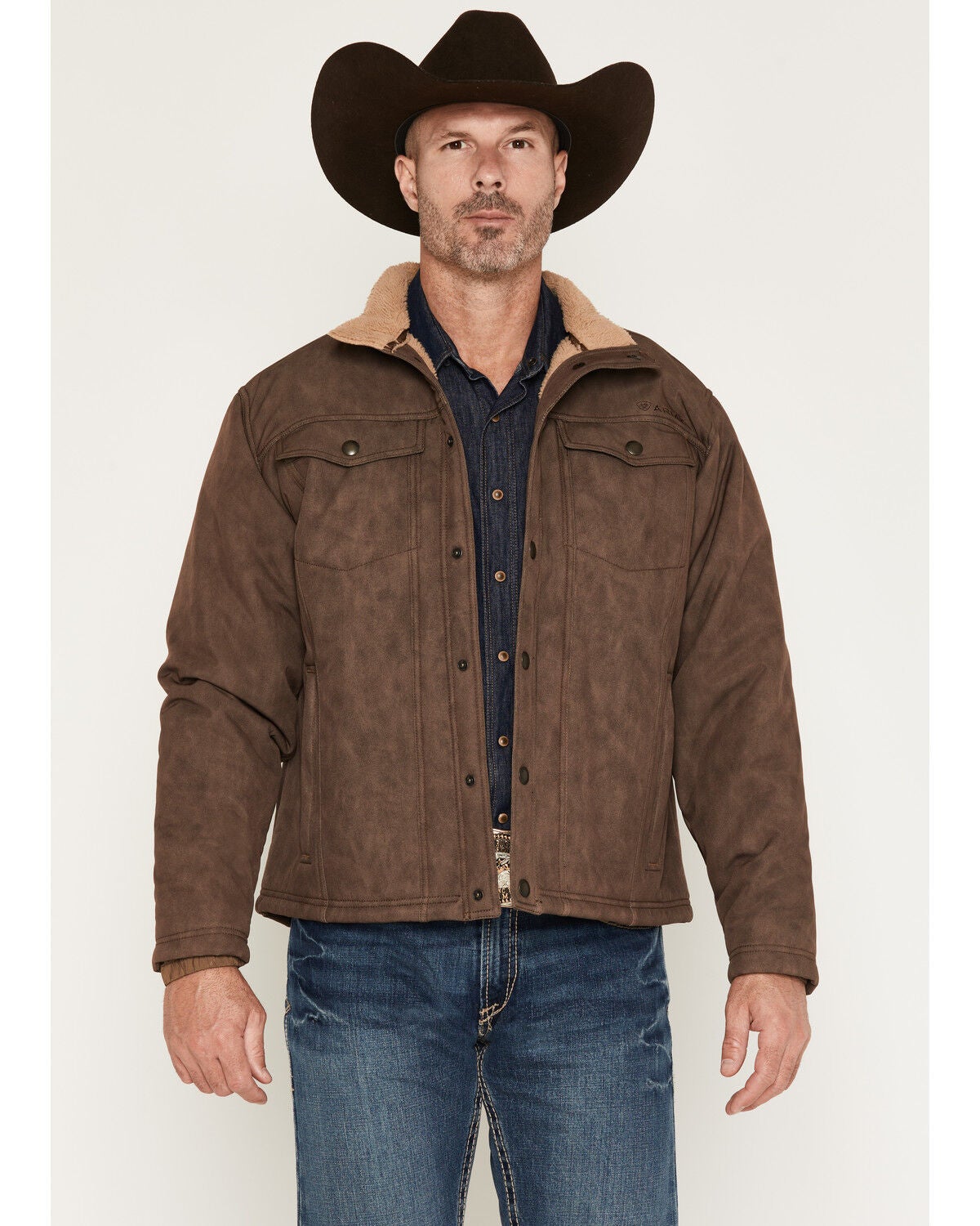 Image #1 - Ariat Men's Vernon Sherpa 2.0 Jacket, Brown, hi-res
