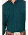 Image #3 - RANK 45® Men's Roughie Solid Long Sleeve Button-Down Western Performance Shirt, Teal, hi-res