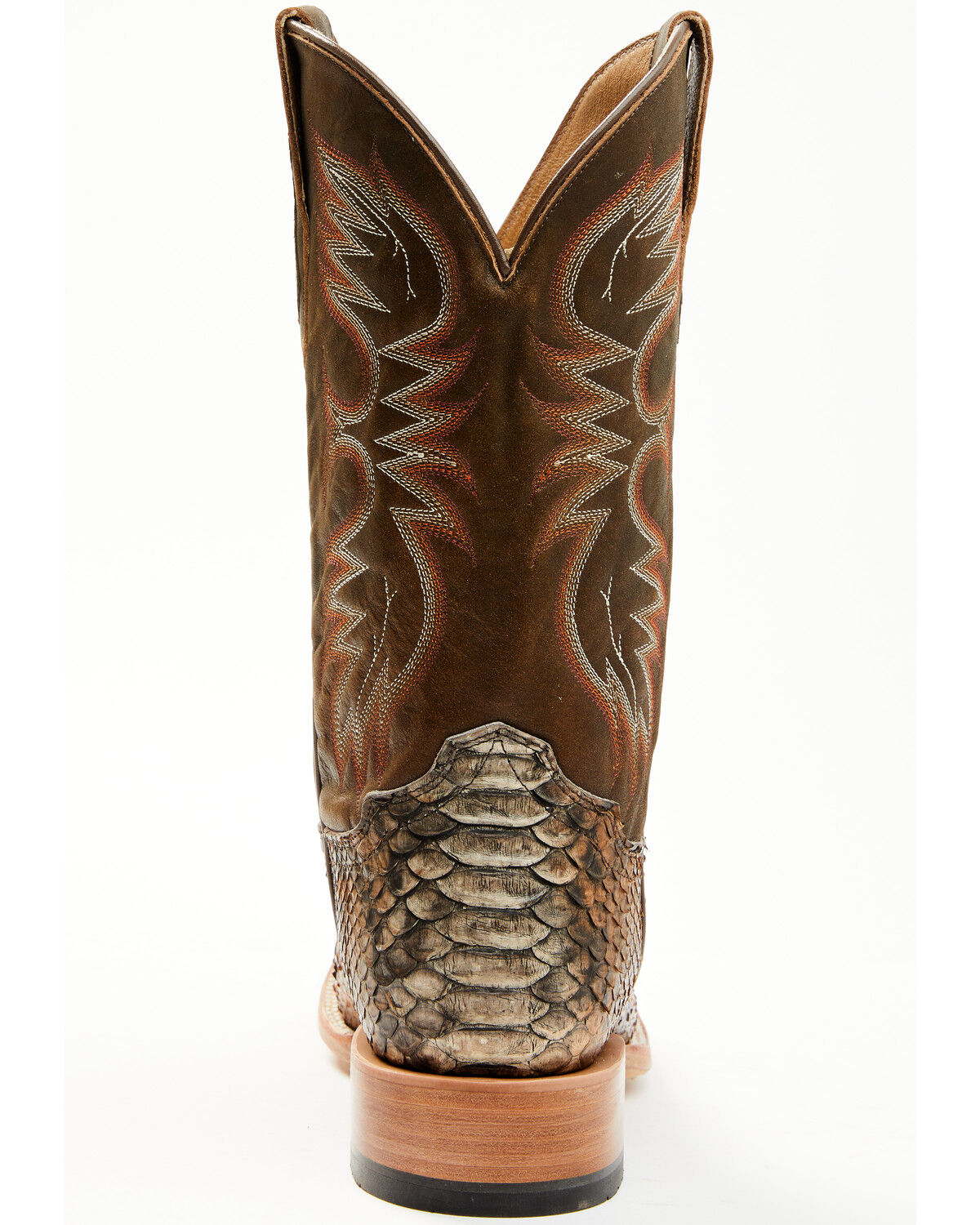 Image #5 - Cody James Men's Python Exotic Western Boots - Broad Square Toe, Brown, hi-res