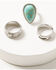 Image #1 - Shyanne Women's Teardrop Ring Set - 3 Piece, Silver, hi-res