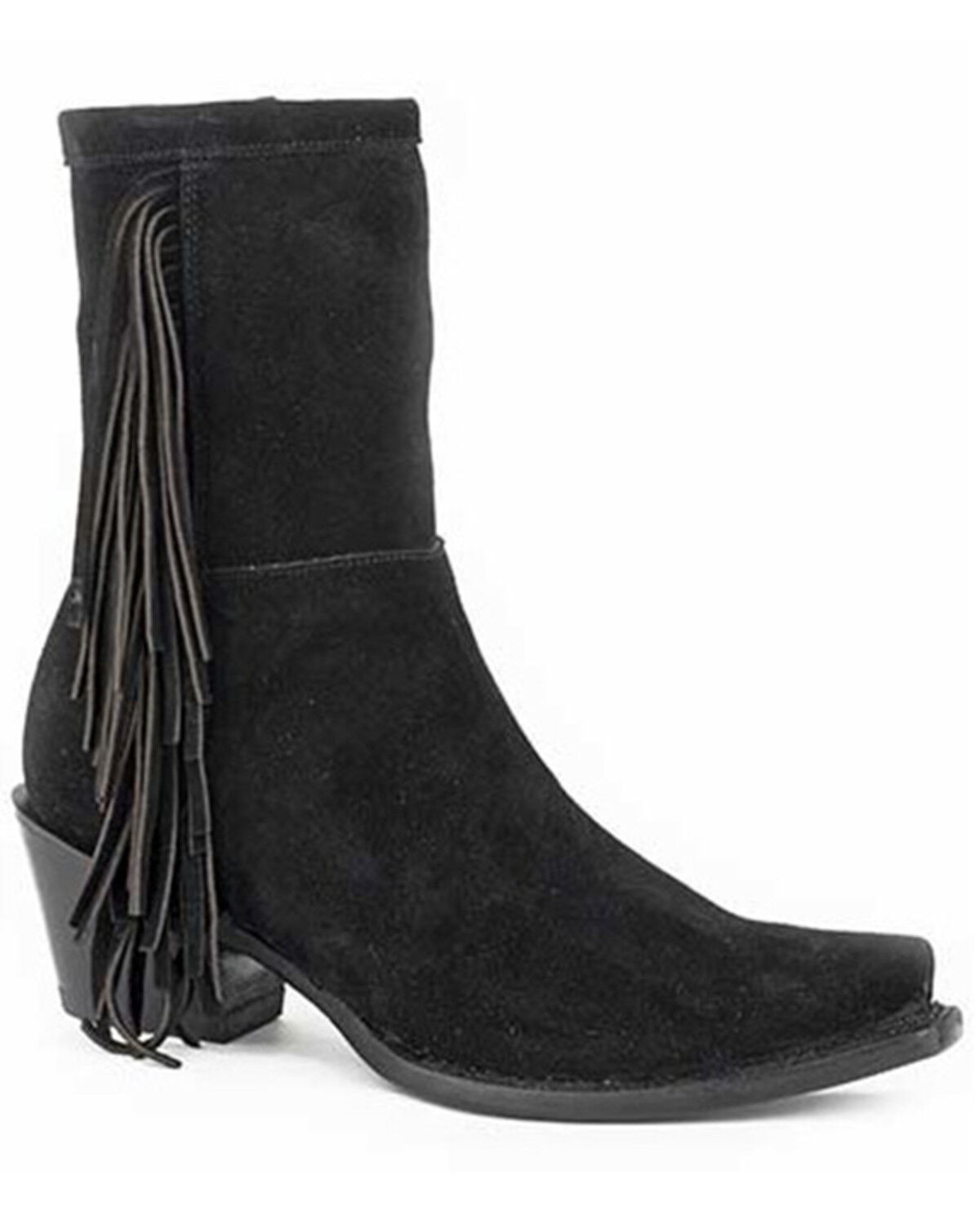 Image #1 - Stetson Women's Halle Western Booties - Snip Toe, Black, hi-res