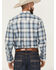 Image #4 - Cody James Men's Howdy Duty Plaid Print Long Sleeve Button-Down Western Shirt - Big, Blue, hi-res