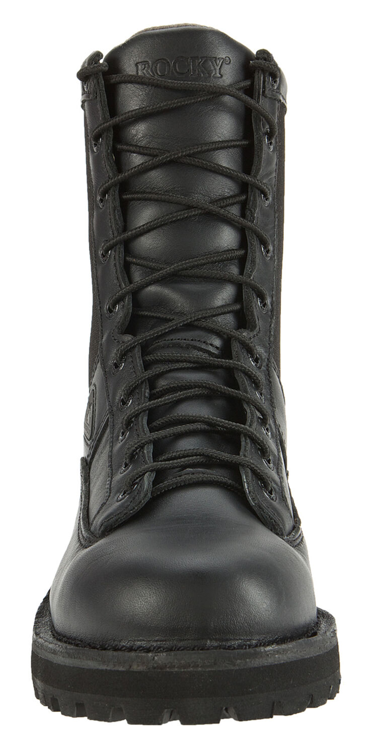 Image #4 - Rocky Men's Portland Waterproof Lace-To-Toe Duty Boots - Round Toe, Black, hi-res