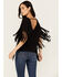 Image #4 - Idyllwind Women's Milner Fringe Short Sleeve Studded Shirt, Black, hi-res