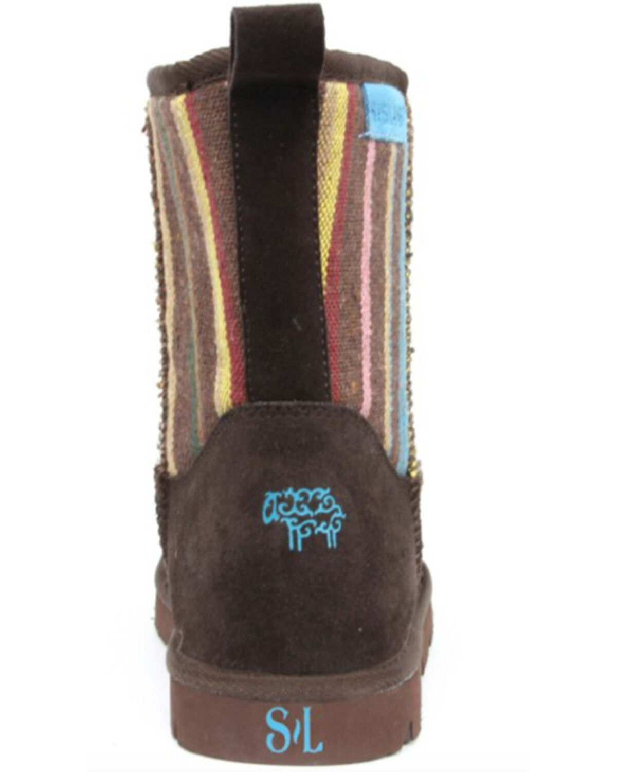 Image #5 - Superlamb Women's Argali Serape 7.5" Suede Leather Pull On Casual Boots - Round Toe, , hi-res