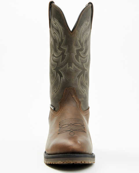 Image #4 - Double H Men's 11" Tascosa Waterproof Performance Western Boots - Medium Toe, Brown, hi-res