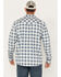Image #4 - Cody James Men's FR Midweight Plaid Print Long Sleeve Pearl Snap Work Shirt, Blue, hi-res