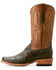 Image #2 - Ariat Men's Futurity Relentless Exotic Ostrich Western Boots - Square Toe, Green, hi-res