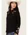 Image #2 - Scully Women's Floral Embroidered Long Sleeve Pearl Snap Western Shirt , Black, hi-res