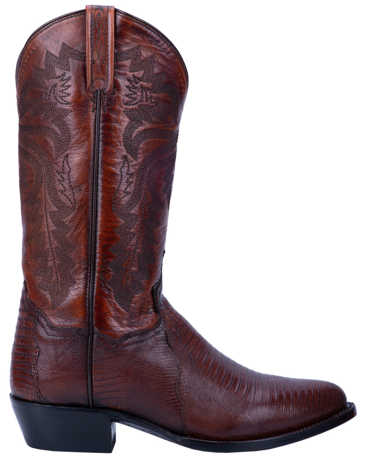 Image #2 - Dan Post Men's Winston Exotic Lizard Western Boots - Round Toe, Brown, hi-res