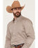 Image #2 - Wrangler X Cody Johnson Men's Houndstooth Print Long Sleeve Button-Down Western Shirt, Navy, hi-res
