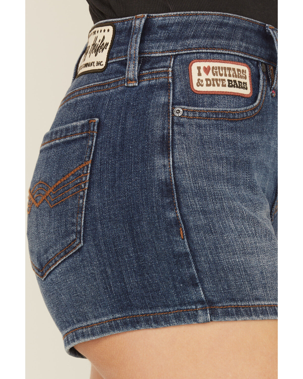 Image #4 - Idyllwind Women's Ellie Patch Dark Wash High Rise Stretch Denim Shorts, Dark Wash, hi-res