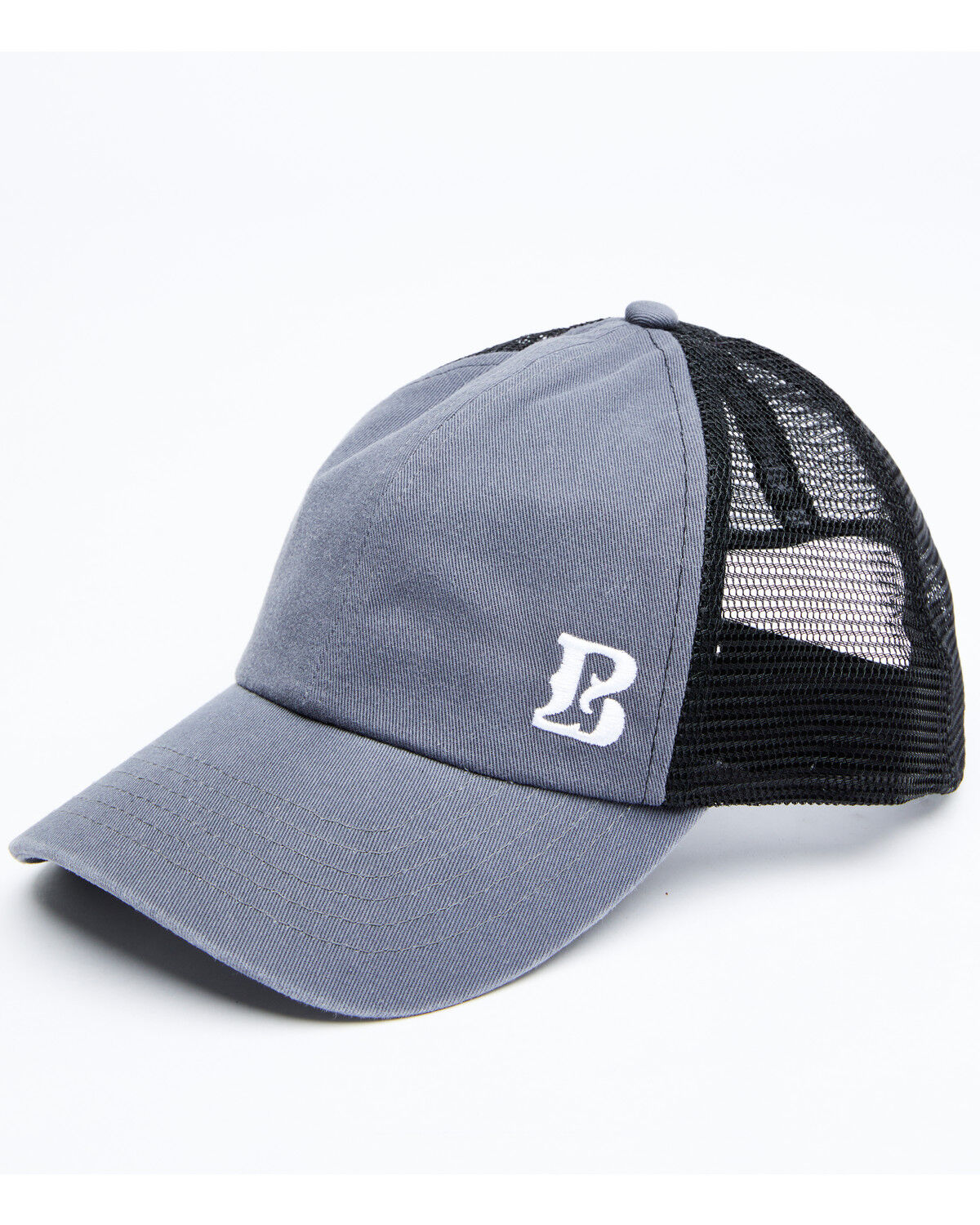 Image #1 - Boot Barn Proud B Logo Ball Cap, Grey, hi-res