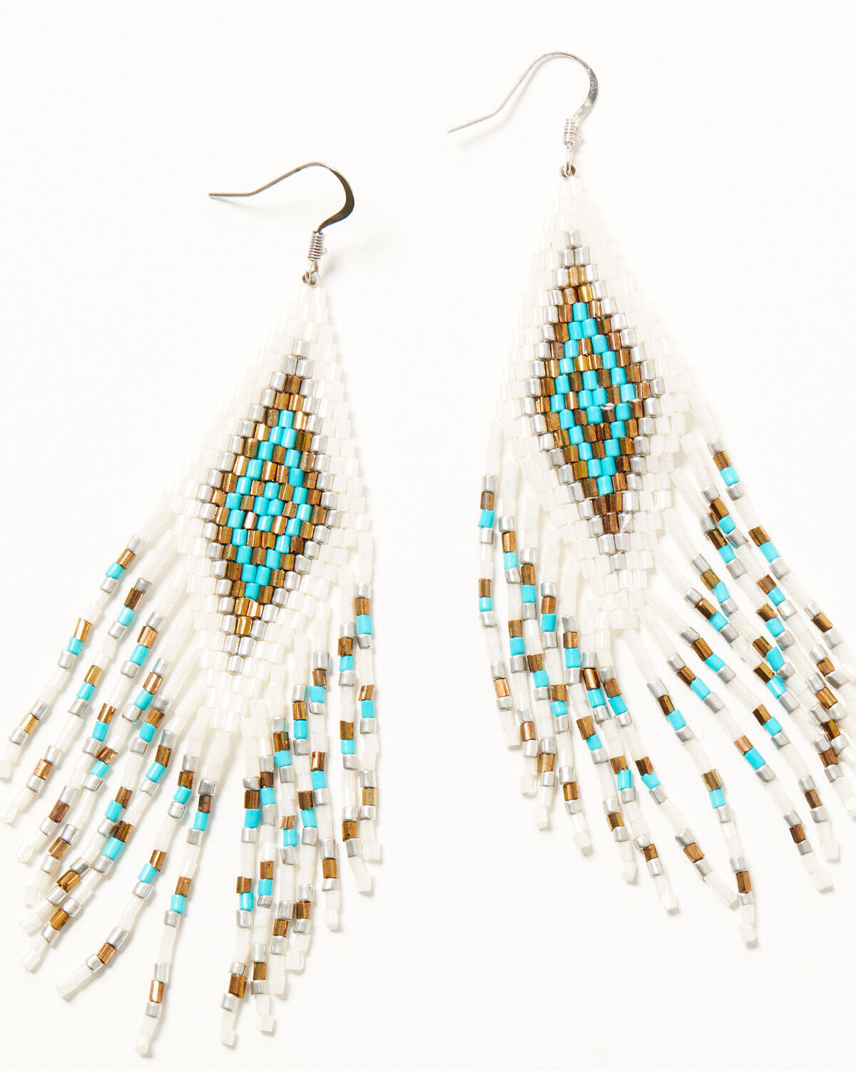 Image #2 - Idyllwind Women's Blanco River Beaded Earrings, White, hi-res