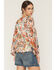 Image #4 - Shyanne Women's Floral Print Long Sleeve Top, Cream, hi-res