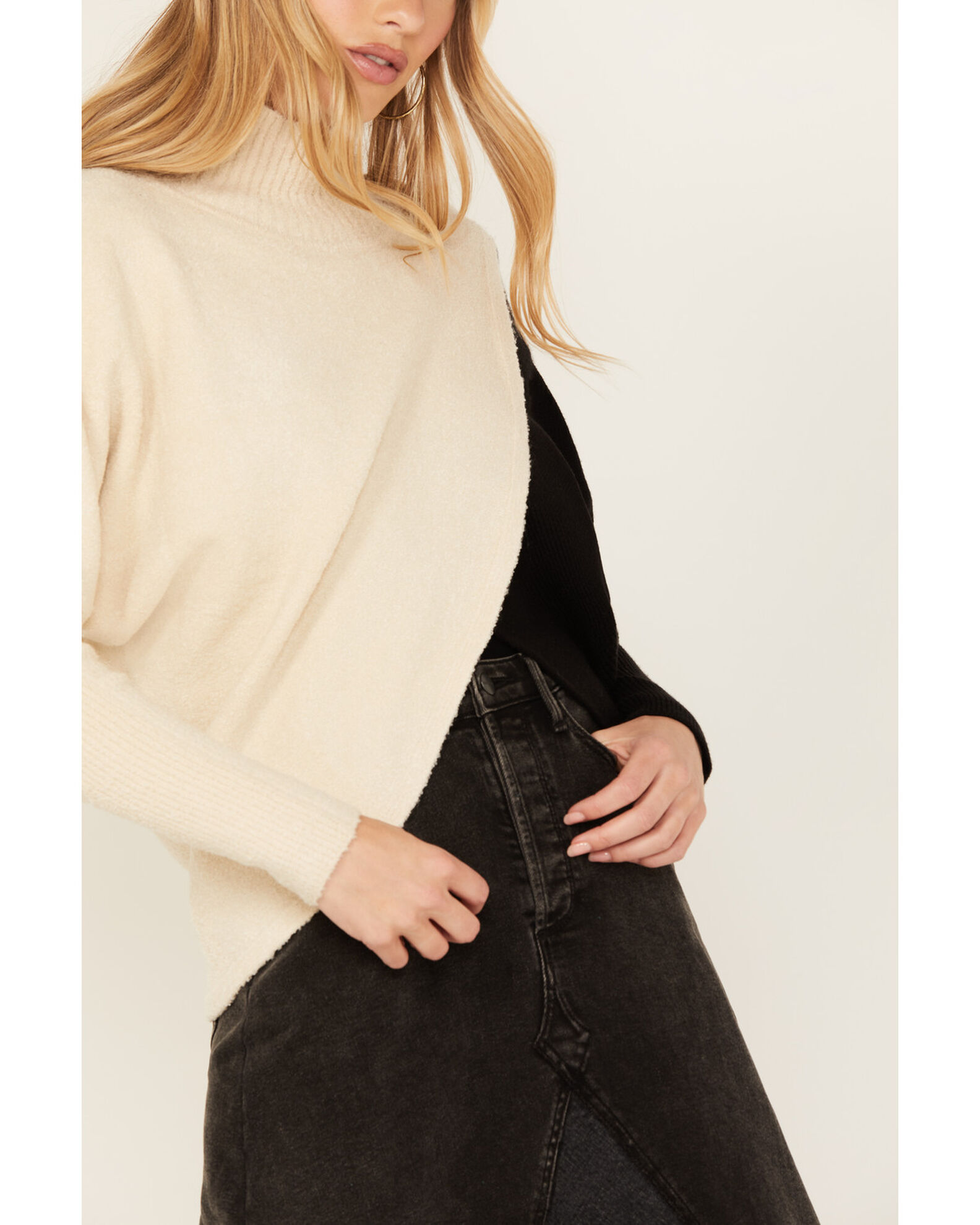 Revel Women s Cross Front Mock Neck Sweater Sheplers