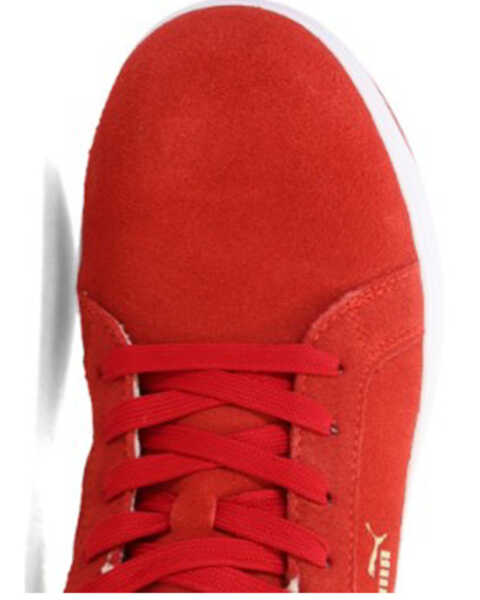 Image #6 - Puma Safety Women's Icon Suede Low EH Safety Toe Work Shoes - Composite Toe, Red, hi-res