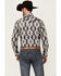 Image #4 - Rock & Roll Denim Men's Southwestern Print Long Sleeve Snap Stretch Western Shirt, Dark Brown, hi-res