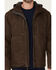 Image #3 - Hawx Men's Brown Castile Weathered Duck Hooded Zip-Front Insulated Work Jacket, Brown, hi-res