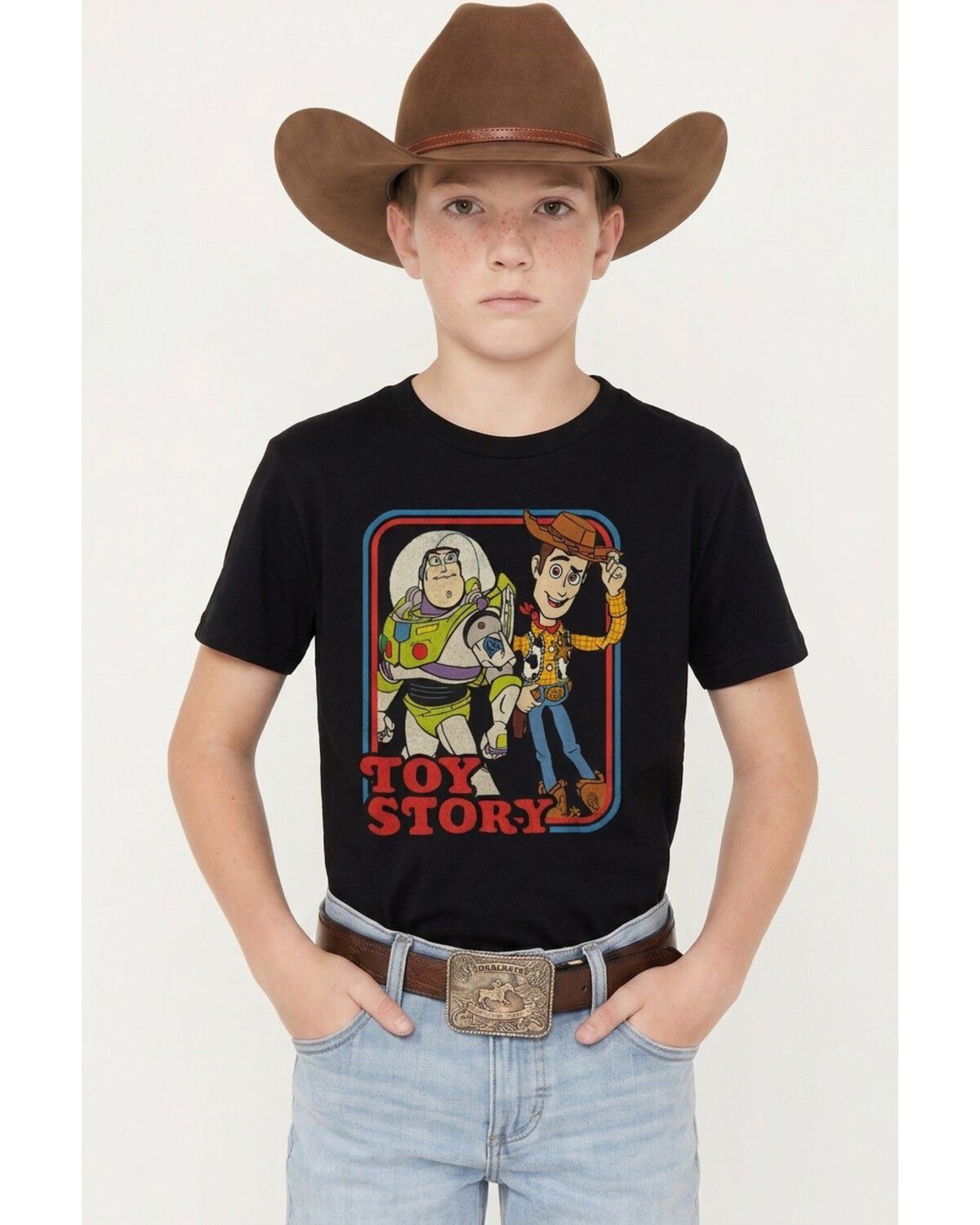 Toy Story Boys' Storybook Short Sleeve Graphic T-Shirt, Black, hi-res