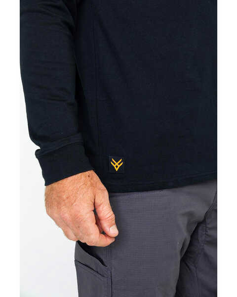 Image #3 - Hawx Men's Pocket Henley Work Shirt - Big & Tall , Black, hi-res