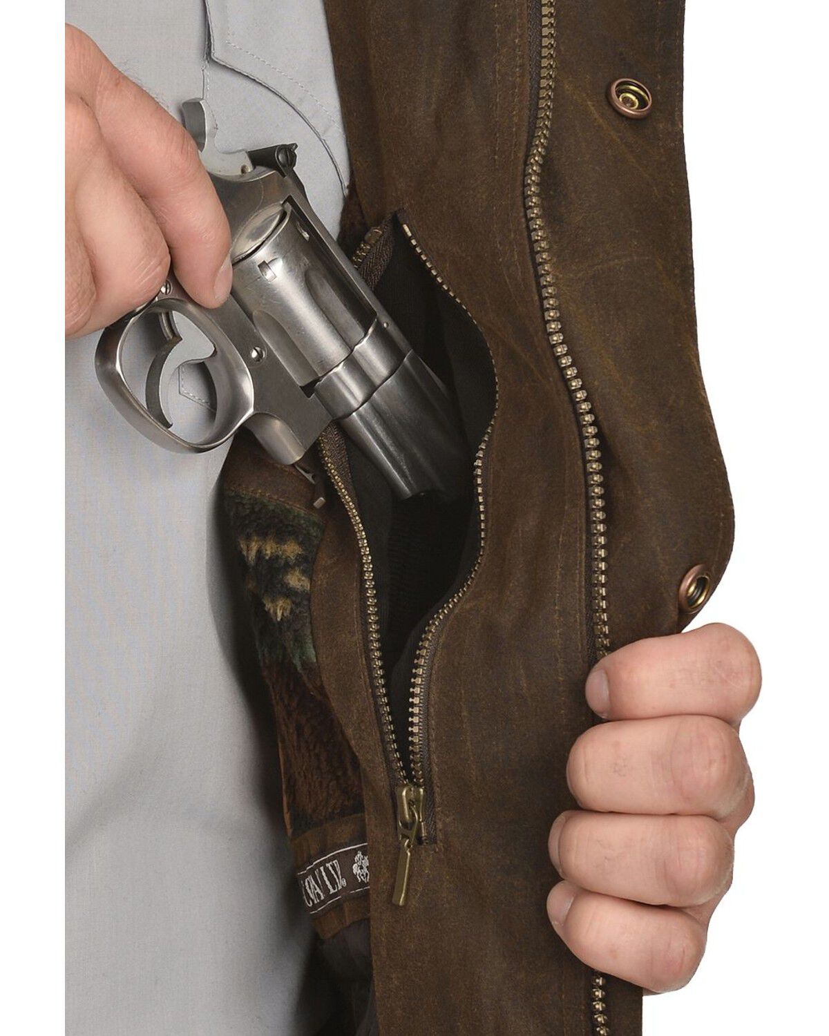 wool lined oilskin vest