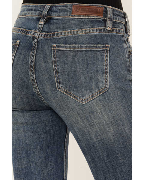 Image #3 - Rock & Roll Denim Women's Medium Wash Mid Rise Southwestern Print Trouser Jeans, Medium Wash, hi-res