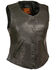 Image #1 - Milwaukee Leather Women's Snap Front Long Body Vest - 5X, Black, hi-res