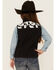 Image #4 - Cowgirl Hardware Girls' Cow Print Yoke Poly Shell Vest, Black, hi-res