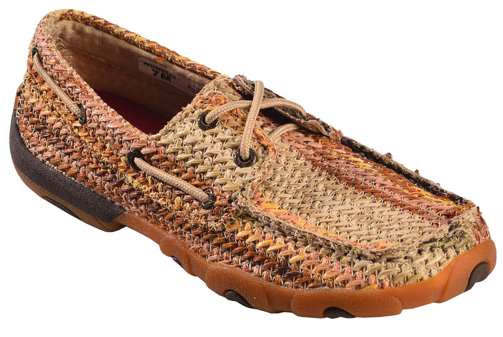 Twisted X Women's Earth Tone Weave Driving Shoes - Moc Toe , Multi, hi-res